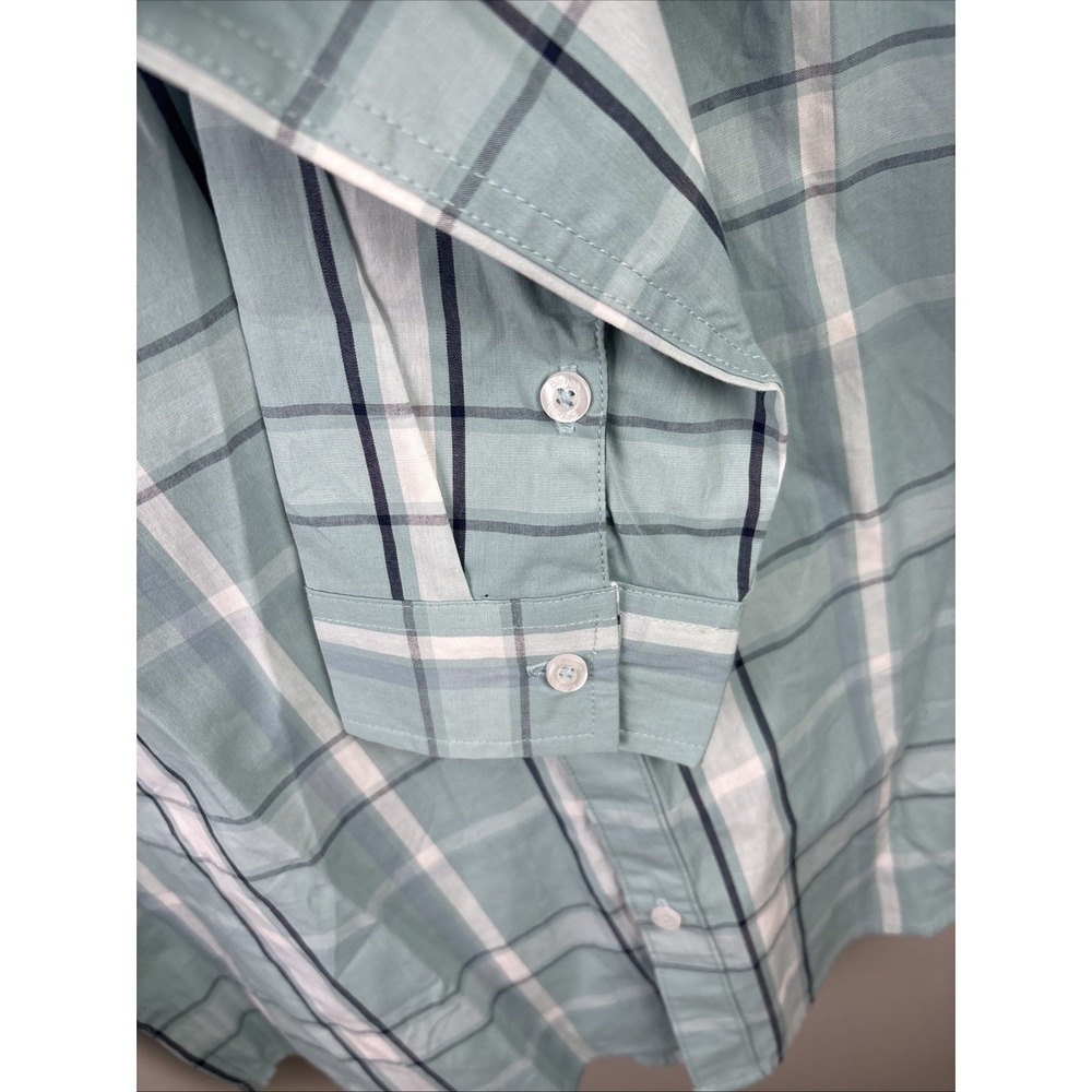 Bench Men's Long Sleeve Collared Button Up Shirt with Pocket, Size Large Plaid - Picture 4 of 9